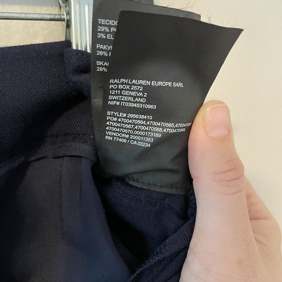 Women’s Club Monaco Wool Blend Navy Delaynee Wide Leg Trouser Sz 6 - Picture 7 of 7